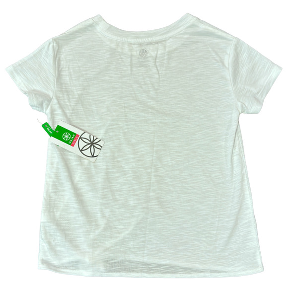 Gaiam Girls Bright White Tie Tee Relaxed Fit Women's Medium (8) NWT - Picture 8 of 13